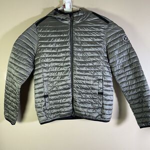 Karl Lagerfeld Paris Quilted  Jacket Lightweight Packable Hooded Men Medium